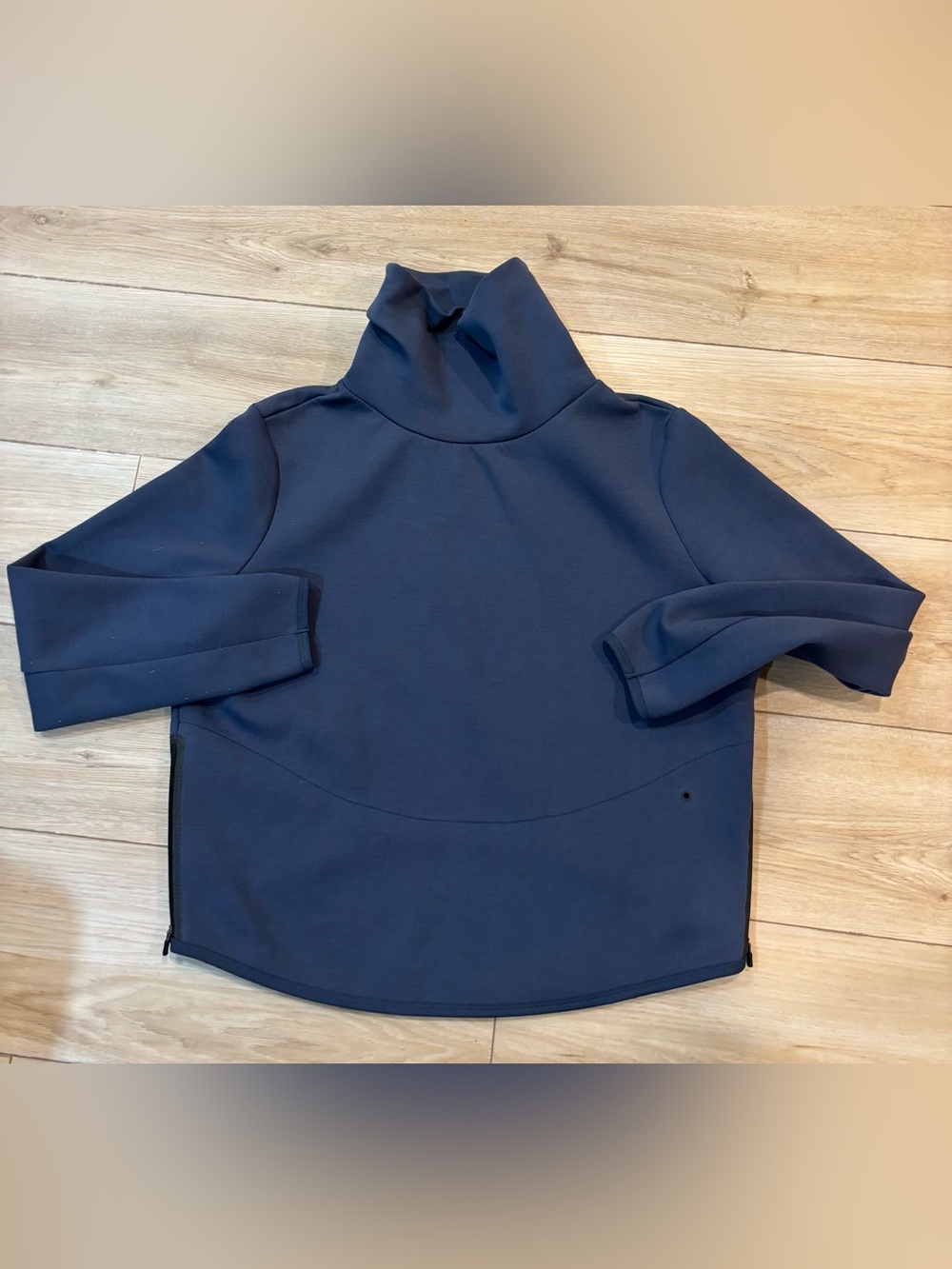 Nike Tech Fleece Ninja Hoodie Pullover Sz M Medium Dri-Fit Gray Blue Turtleneck